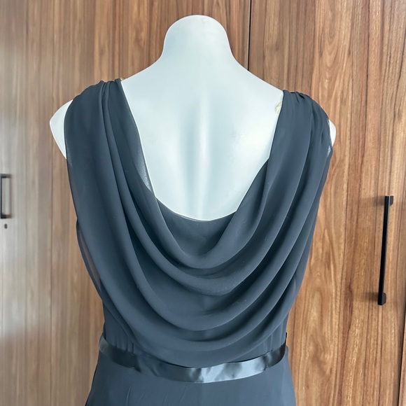 MSK Black Sleeveless Dress Drop Back & Front Size 8 - Picture 3 of 16